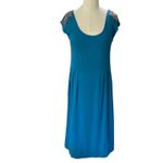 Soma  Teal COOL DAYS  Dress with Metallic Details at shoulders Size SMALL Photo 9