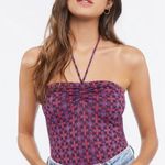 Forever 21 Geo Floral Halter Bodysuit Photo 0