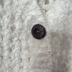 POL Cardigan Eyelash Ivory Distressed Fuzzy Knit Open Knit Medium Photo 5