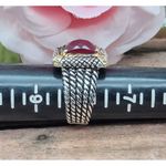 Premier Designs Retired  MILAN Ring Size 8 Two Tone Silver & Gold Red Center Gift Photo 8