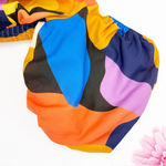 Baltic Born  Lola Midi Dress Rust Navy Blue Multicolor Puff Sleeves Cutout Boho Photo 10