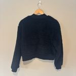 Uniqlo Women’s Black Fleece and Fuzzy Bomber Jacket EUC Size Small Photo 1