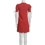 See By Chloe  Crewneck Mini Dress Burnt Orange Cutout Tie Short Sleeve 36… Photo 2
