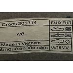 Crocs Crocband women's size 8 grey minimalist slip on faux fur winter SOLD Photo 5