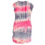 Black Bead Womens Short Sleeve Stretch Bodycon Lined Mini Dress, Tie Dye S Photo 2