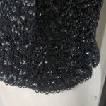 Stephen Chu Beaded Sweater Factory 100% Lamb's Wool Black Beaded Sleeveless Top Size M Photo 4