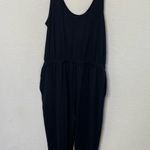 Girlfriend Collective Black Stretch Jersey Jumpsuit Scoop Neck Sleeveless Size M Photo 5
