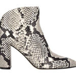 Marc Fisher LTD Boots Size 6.5 Beige Snakeskin-Embossed Unno Leather Bootie NEW Photo 0