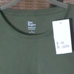 kim rogers  Olive Green 3/4 Sleeve Knit Top Photo 1