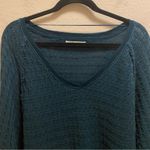 Free People  We The Free Teal Thien's Hacci Sweater Top Size S Photo 3