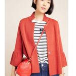 Anthropologie  Rust One Button Sweater Jacket Size Small Photo 0
