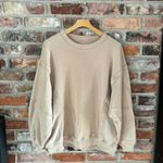 Aerie Tan Cotton Puff Sleeve Tunic Sweatshirt, M Photo 1