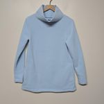 Dudley Stephen's Terry Fleece Sz S Park Slope Periwinkle Blue Turtleneck Pockets Photo 0