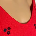 Free People Oxford Embroidered Mini Dress Red Combo Small Photo 3