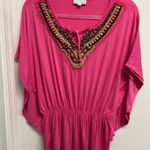 Joseph A  Pink Beaded Women's Boho Top with Butterfly Sleeves Photo 0