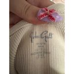 Brandy Melville  Tank Top Teddy‎ Bear Embroidered Crop Sleeveless Beige Medium Photo 2