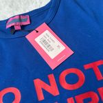 Edikted  Blue Graphic Tee with Red Text Photo 2