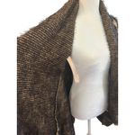 Leopard‎ Print Sleeveless Cardigan Duster Sweater Vest Open Front Animal Print Brown Photo 6