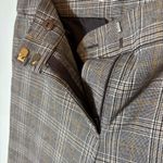 Loft ‎ Plaid Wide Leg Trousers Career Casual Modern Work Pants Brown Tan Size 6 Photo 5
