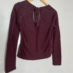 Lululemon  Sattva‎ Pullover Bordeaux Drama Merino Wool Bow Sweatshirt 6 Photo 1
