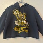 Country Deep dark gray Free Bird cropped hooded sweatshirt size medium Photo 2