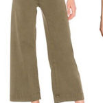 ALC Frank ALC pierce twill sailor pant in army green wide‎ leg women’s size 2 (small flaw) Photo 0