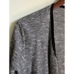 Eileen Fisher Cardigan Sweater Size Medium Black/White Organic Linen/Cotton Photo 9