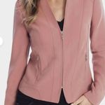 White House | Black Market WHBM Long Sleeve Crop Moto Style Jacket in Winter Bloom sz 8 NWT Photo 1