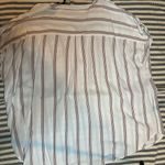 Ava & Viv  White and MarroonStriped Casual Shirt in 3x , 100% rayon Photo 1