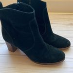 J.Crew Black Genuine Suede Heel Booties Sz 7 Photo 1