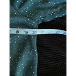 Peace & Pearls  Green/Wh Polkadot Chiffon‎ Wrap Front 3/4 Tab Sleeve Blouse Sz M Photo 5