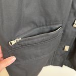 Ralph Lauren Lauren  Womens Size Petite M Black Utility Jacket Toggle Button Zip Photo 7