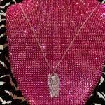 Boutique Skeleton Silver Glitter Coffin Halloween Costume Necklace Creepy Emo goth egirl Photo 9