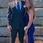 Berlin Nova Blue Sequin Prom Dress Photo 2