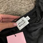 Hello Molly  Satin One Shoulder Mini Dress Black NWT Photo 6