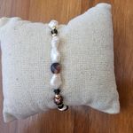 Freshwater Pearl Onyx Crystal Gold colored Large Bead Bracelet Black Photo 1