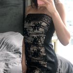 Jessica McClintock Lace Overlay Mini Cocktail Dress Photo 2