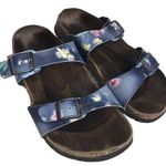 Birkenstock Papillio  Blue Floral Strappy 35 / 5US Photo 0