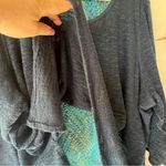 Max jeans Avenue Top Women black Blue Floral Back Asymmetric Hem Tunic Blouse size 3X Photo 6