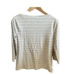 A New Day  Gray and White Stripped Boat Neck Womens Top SZ Large Photo 1