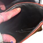 Vintage 1970s Swallow Dark Brown Leather Satchel Crossbody Purse Photo 5