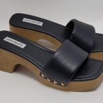 Steve Madden Chana Woody Platform Slide Black Sandals Size 8 Photo 10