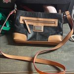 Tignanello Black and Tan leather crossbody Photo 0