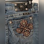 Miss Me Y2K  Embroidered Mid Rise Boyfriend Capri W28 Medium Wash Photo 2