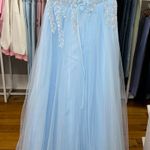 PromGirl Gorgeous Baby Blue Sequin Formal Gown Photo 8