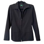 United Colors Of Benetton Zippered Jacket in Black Sz IT 40/US 4 Photo 0