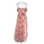 MARCHESA NOTTE Bridesmaid Blush Pink Floral Tulle Long Maxi Gown Dress 14 ($325) Photo 5