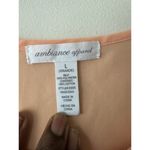 Ambiance Apparel Women's Sheer See Through Blouse Sz L Short Sleeve Lightweigt Size L Photo 3