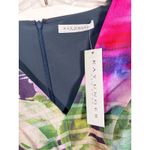 Kay Unger NWT  Watercolor Floral V-Neck Maxi A-Line Dress Multicolor Size 6 Photo 4