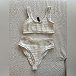 Beach Riot NWT Elliot Crochet White Bikini Set L Photo 7